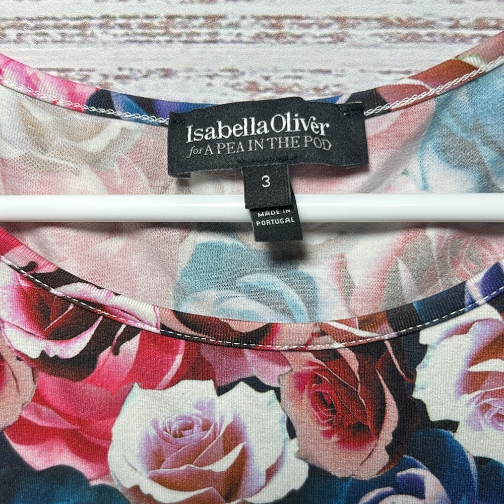 Isabella Oliver for A Pea In The Pod Size 3 (fits 8) Maternity Rose Floral Pink - Picture 8 of 16